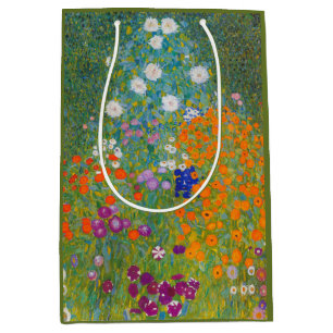 Sacola Para Presentes Média Gustav Klimt - Jardim Flor