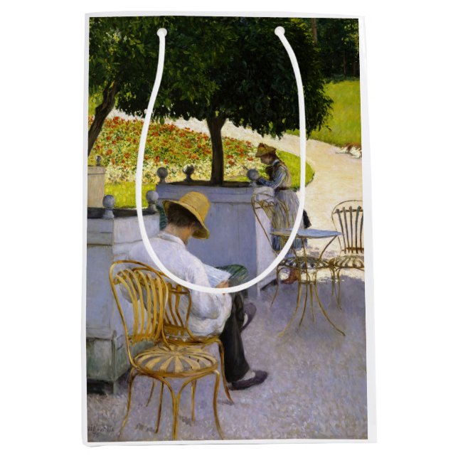 Sacola Para Presentes Média Gustave Caillebotte - As Árvores Laranja (Frente)