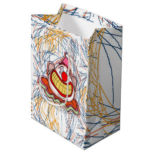 Sacola Para Presentes Média Halloween de Palhaço Assustador
