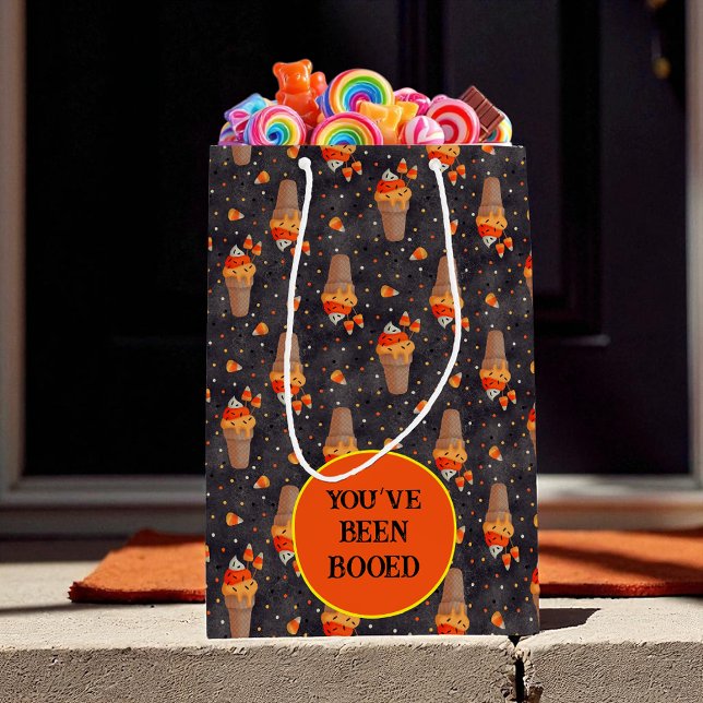 Sacola Para Presentes Média Halloween do Sorvete de Milho de Candy (Delight friends and loved ones with a boo bag this Halloween )