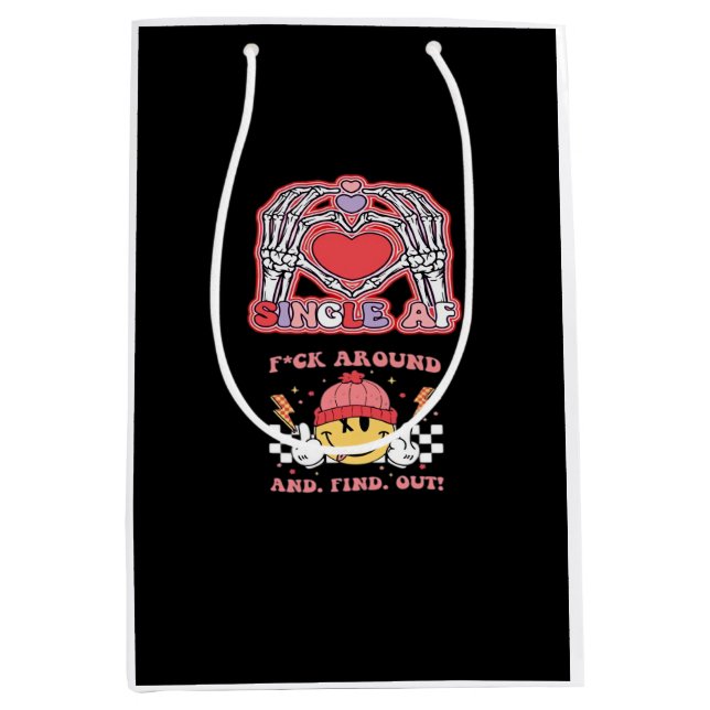 Sacola Para Presentes Média Halloween Engraçado - Grabby Ghoul (Frente)