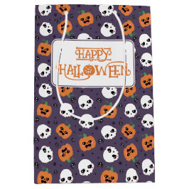 Sacola Para Presentes Média Halloween Kawaii Pattern
