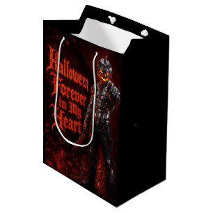Sacola Para Presentes Média Halloween Para Sempre No Meu Coração Abóbora Gótic