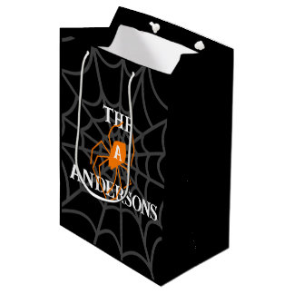 Sacola Para Presentes Média Halloween personalizado da Web Spider