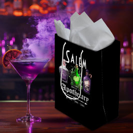 Sacola Para Presentes Média Halloween Salem Apothary Potions Tonics Elixirs