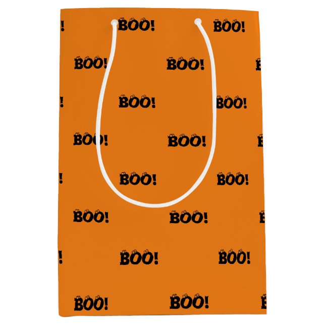 Sacola Para Presentes Média Halloween Scary Boo (Frente)