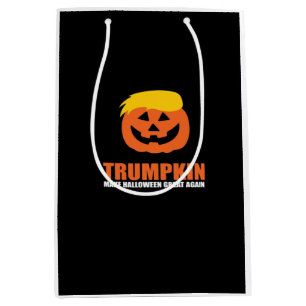 Sacola Para Presentes Média Halloween Trumpkin V2