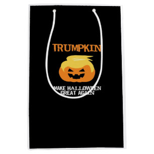 Sacola Para Presentes Média Halloween Trumpkin V3