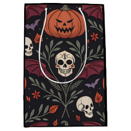 Sacola Para Presentes Média Halloween Vibes Pattern