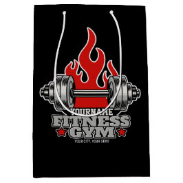 Sacola Para Presentes Média Halteres de musculação personalizados academia de 