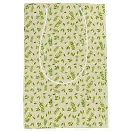 Sacola Para Presentes Média Hand-Drawn Botanical Nature Seamless Pattern 