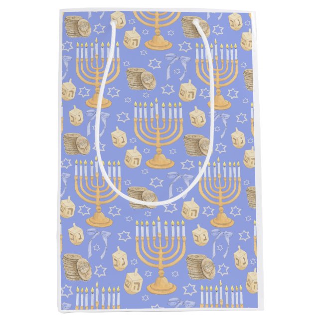 Sacola Para Presentes Média Hanukkah (Frente)