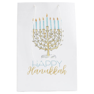 Sacola Para Presentes Média Hanukkah Gift Bag