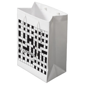 Sacola Para Presentes Média Happy Birthday Gift Bag - For crossword lovers