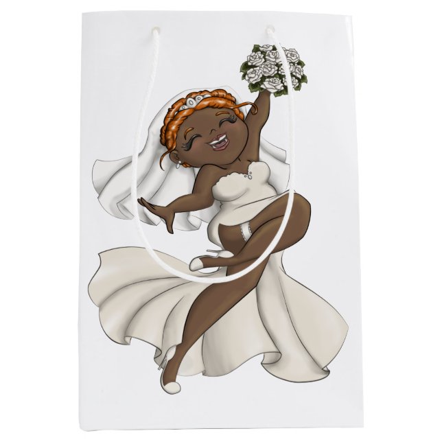 Sacola Para Presentes Média Happy Bride 03 (Frente)