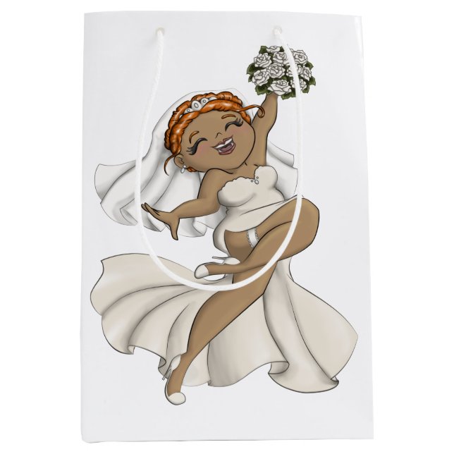 Sacola Para Presentes Média Happy Bride 03 (Frente)