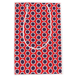 Sacola Para Presentes Média Happy Dots Gift Bag Red & Plum (Gender-Neutral)