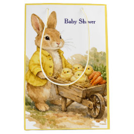 Sacola Para Presentes Média Happy Easter Bunny Rabbit Baby Shower