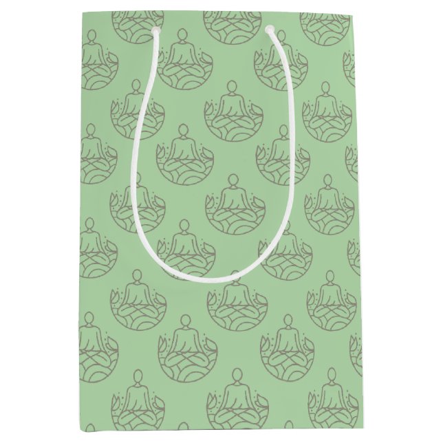 Sacola Para Presentes Média Happy Healthy Haven! (Frente)