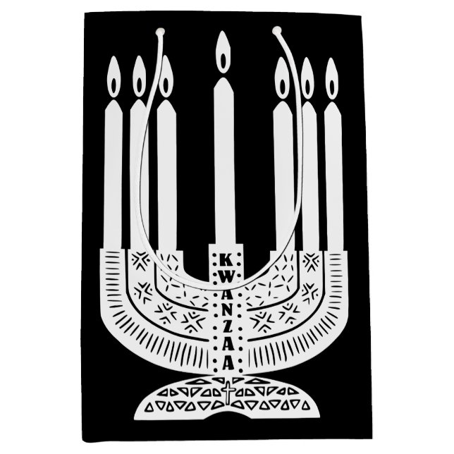 Sacola Para Presentes Média Happy Kwanzaa (Frente)