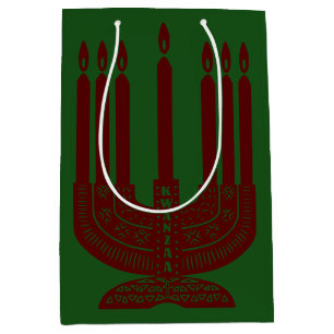Sacola Para Presentes Média Happy Kwanzaa
