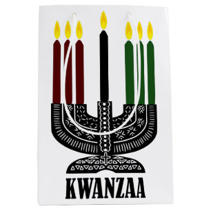 Sacola Para Presentes Média Happy Kwanzaa