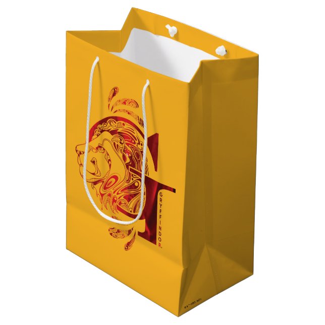 Sacola Para Presentes Média Harry Potter | Aguamenti GRYFFINDOR™ Gráfico (Frente inclinada)