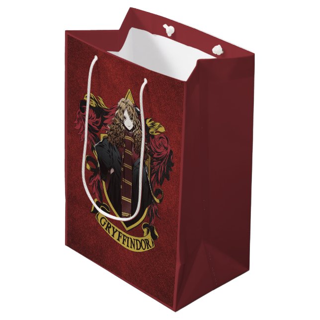 Sacola Para Presentes Média HARRY POTTER™ | Anime Hermione House Crest (Frente inclinada)