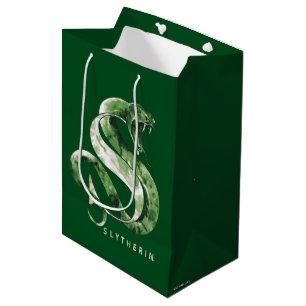 Sacola Para Presentes Média Harry Potter SLYTHERIN™ Cobra Watercolor