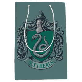 Sacola Para Presentes Média Harry Potter | Slytherin Crest Green