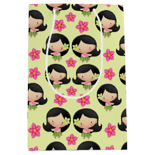 Sacola Para Presentes Média Hawaiian Hula Girl Gift Bag