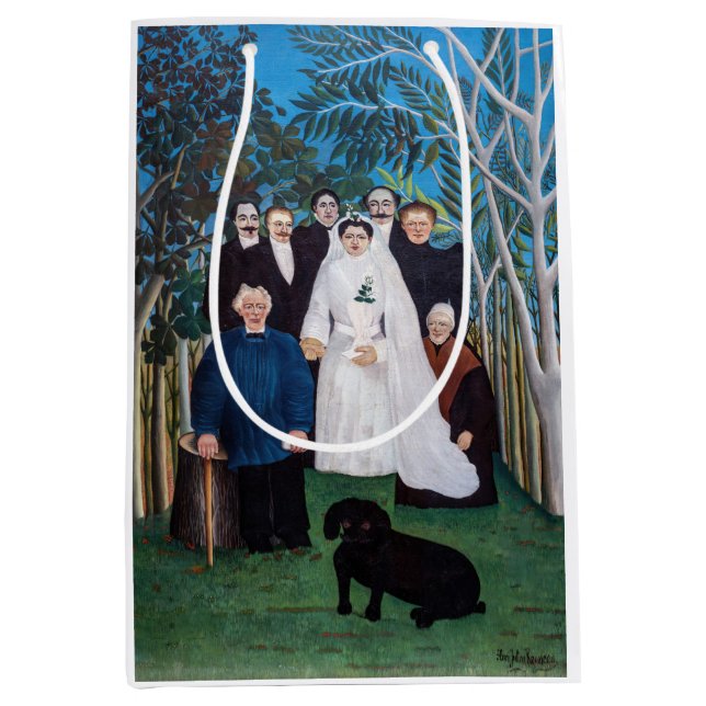 Sacola Para Presentes Média Henri Rousseau - A Festa de casamento (Frente)