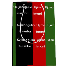 Sacola Para Presentes Média Herança Africana Princípios do Kwanzaa Nguzo Saba