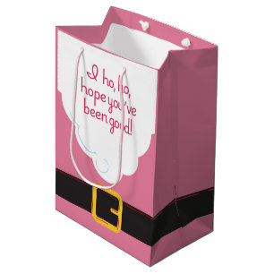Sacola Para Presentes Média Ho Ho Espero que Você Tenha Sido Bom - Hortelã Ros