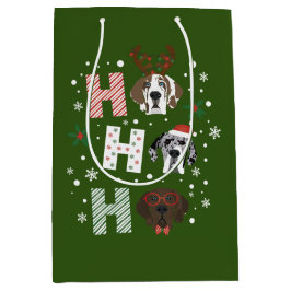 Sacola Para Presentes Média Ho Ho Grande Dane Feliz Natal