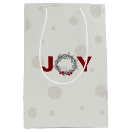 Sacola Para Presentes Média HOLIDAY JOY Gift Média Gift Bag
