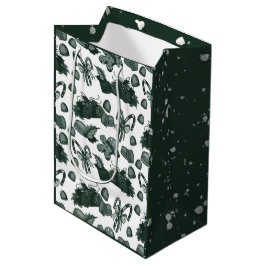 Sacola Para Presentes Média Holiday Sweets- Pine (Solid)