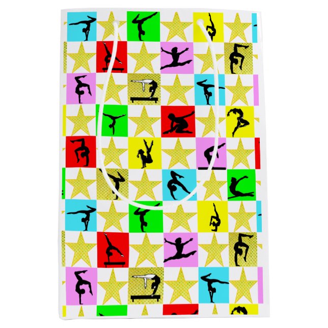 SACOLA PARA PRESENTES MÉDIA HOLLY JOLLY GYMNASTICS NATMAS (Frente)