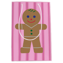 Sacola Para Presentes Média Homem de Gengibre Rosa, Divertido e Rico