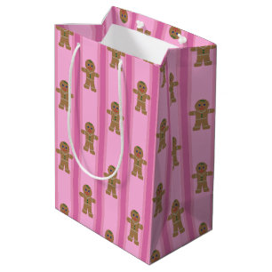 Sacola Para Presentes Média Homem de Gengibre Rosa, Divertido e Rico
