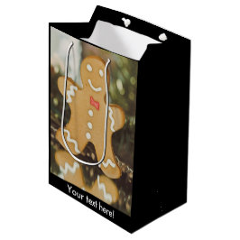 Sacola Para Presentes Média Homem-pão de Natal