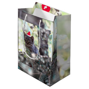 Sacola Para Presentes Média Hora de Natal dos Kitten - Saco do Presente - Médi