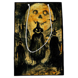Sacola Para Presentes Média Horror Halloween Jack O Lantern Spooky Season