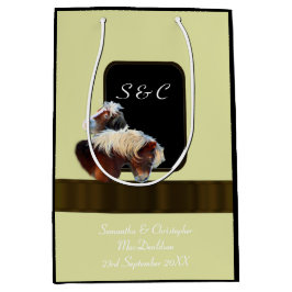 Sacola Para Presentes Média Horse e equestre de pônei