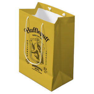 Sacola Para Presentes Média HUFFLEPUFF™ Dedicação Paciência Lealdade Brasão