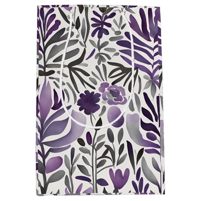 Sacola Para Presentes Média Humor Roxo  (Frente)
