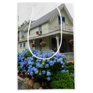 Sacola Para Presentes Média Hydrangeas no canto - Vineyard de Martha