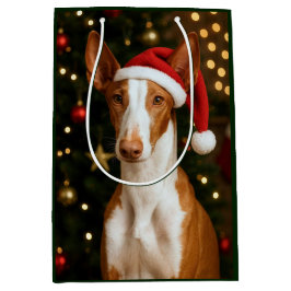 Sacola Para Presentes Média Ibizan Hound Holiday 