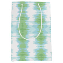 Ikat Brilhante em Verde e Água