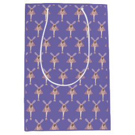 Sacola Para Presentes Média ilusima Ballerina Fairy Purple